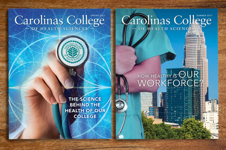 Carolinas College of Health Sciences Alumni Magazine Redesign KM Design